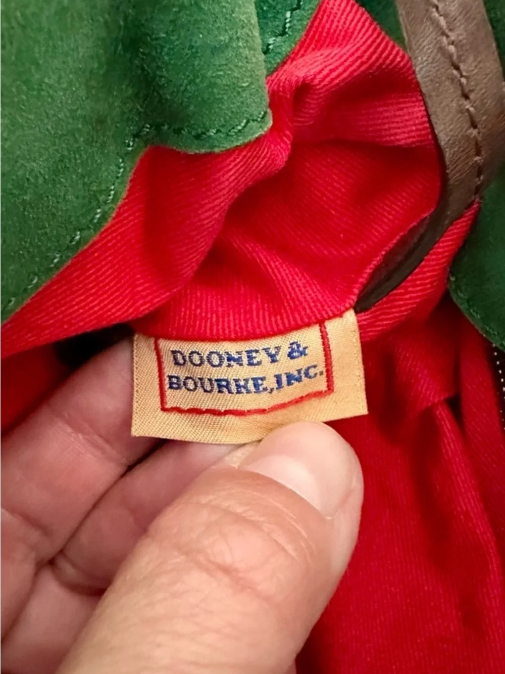Dooney and Bourke Ostrich Embossed Leather Satchel